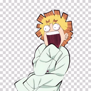 Zenitsu Agatsuma Demon Slayer Character Scared Expression PNG