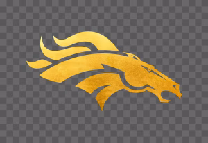 Denver Broncos Golden Logo, American Football Team, PNG Transparent Denver Broncos Golden Logo PNG
