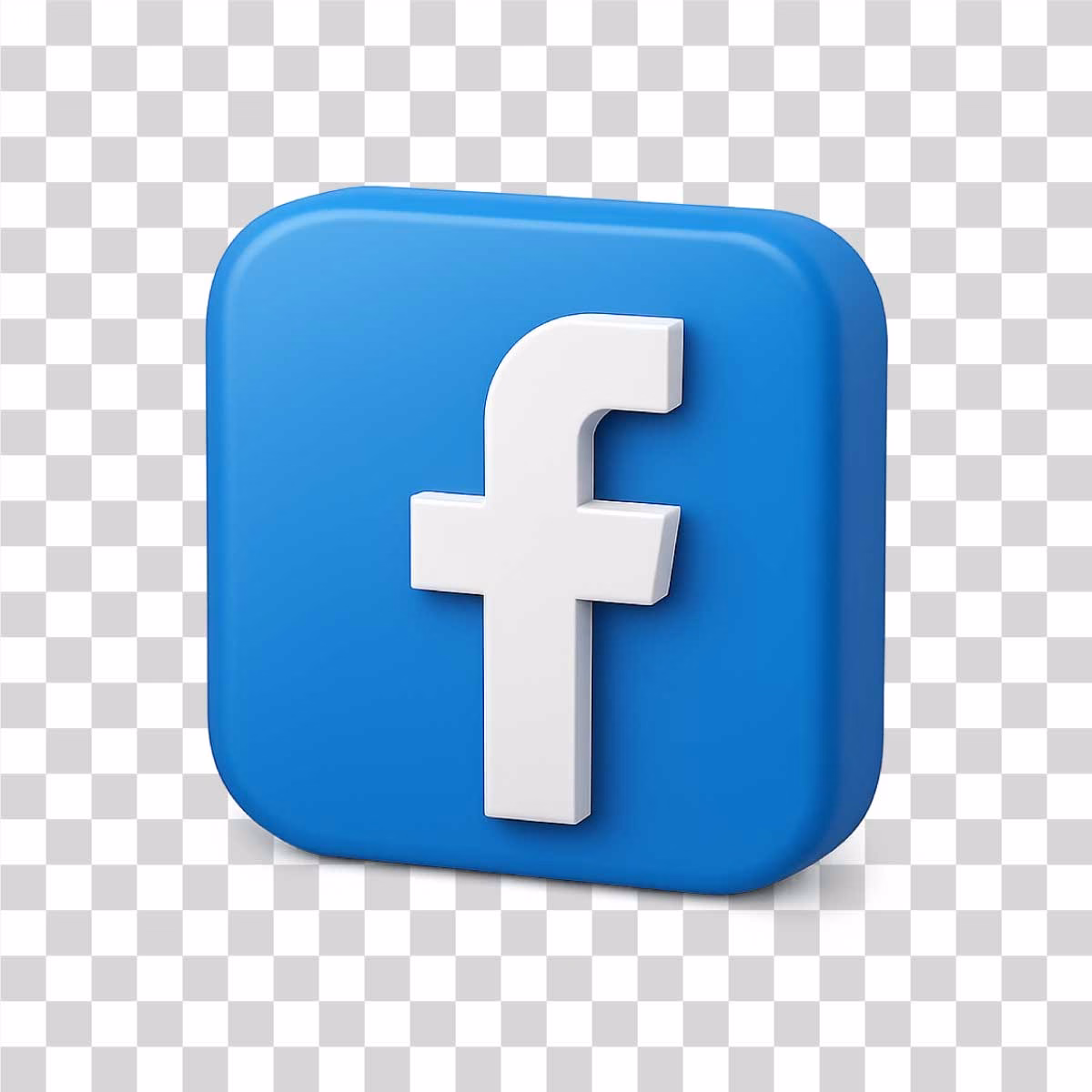 Facebook 3D Logo Social Media Icon PNG