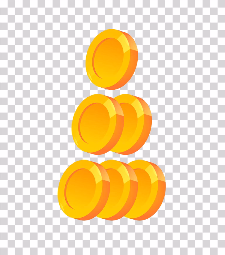 Gold Coin Transparent PNG UI