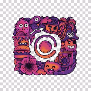 Instagram Doodle Logo Style, Social Media Icon Transparent Instagram Doodle Logo Style PNG Transparent
