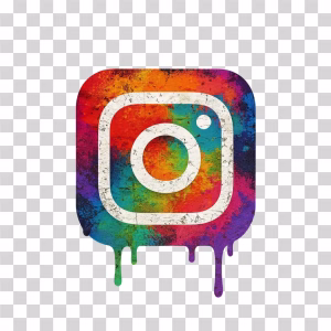 Instagram Graffiti Icon PNG, Social Media Art Logo Instagram-Graffiti-Icon