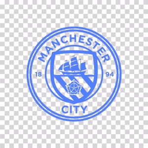 Manchester City Blue Logo, Football Club Emblem, Transparent Manchester-City-Blue-Logo