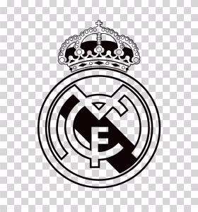 Real Madrid Black Logo, Spanish Football Club Emblem PNG Real-Madrid-Black-Logo