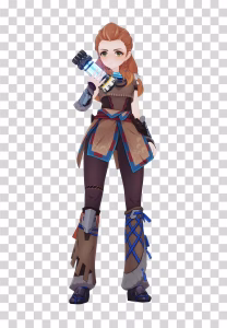 Aloy, Genshin Impact Character, Full Body, Transparent PNG Aloy-Genshin-Impact