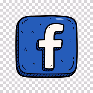 Facebook Logo Cartoon Style PNG Transparent, Social Media Icon Facebook Logo Cartoon Style PNG