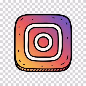 Instagram Logo Cartoon Style, Social Media PNG Instagram Logo Cartoon Style Transparent PNG