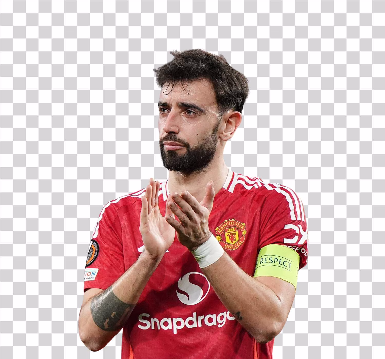Bruno Fernandes Sad Moment PNG Image