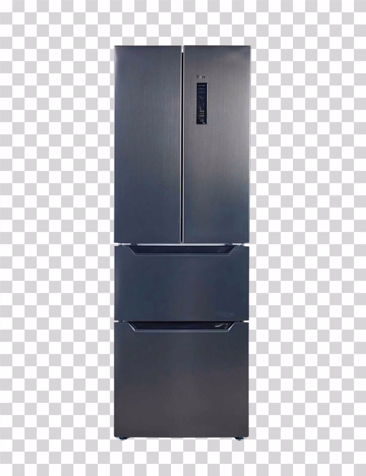 Modern Grey Refrigerator Transparent PNG