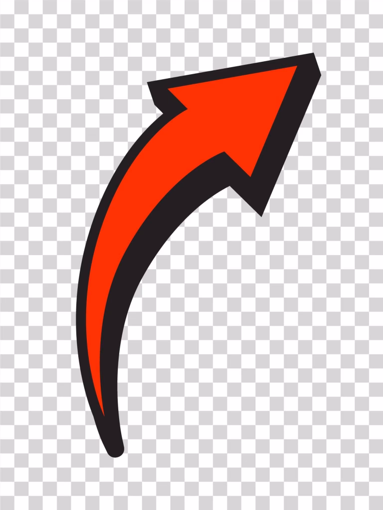 Red Arrow with Shadow for YouTube Thumbnail
