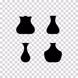 4 Vase Silhouette PNG