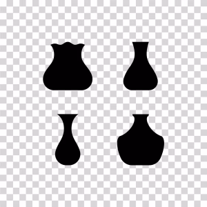 4 Vase Silhouette PNG