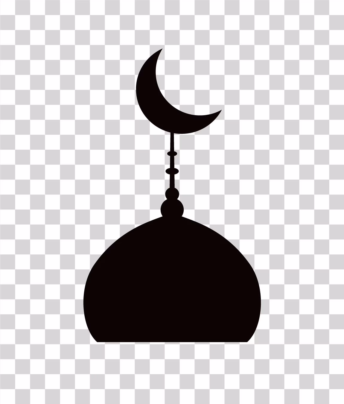 Crescent Moon Mosque Symbol