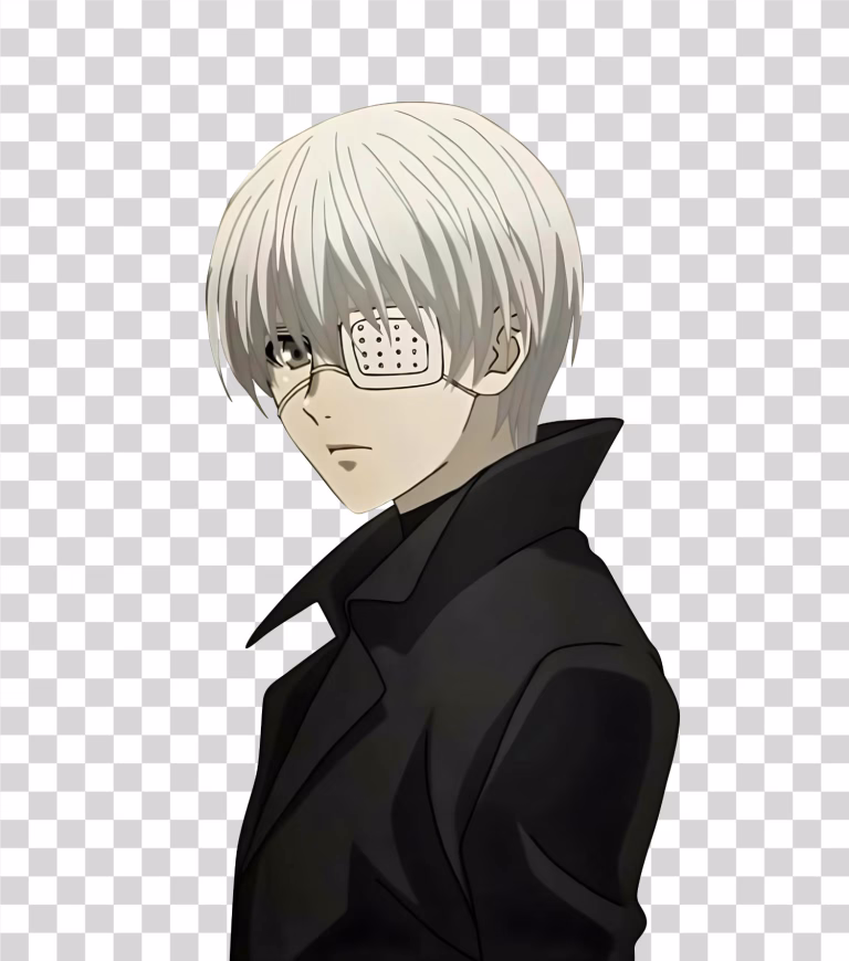 Ken Kaneki White Hair PNG Image