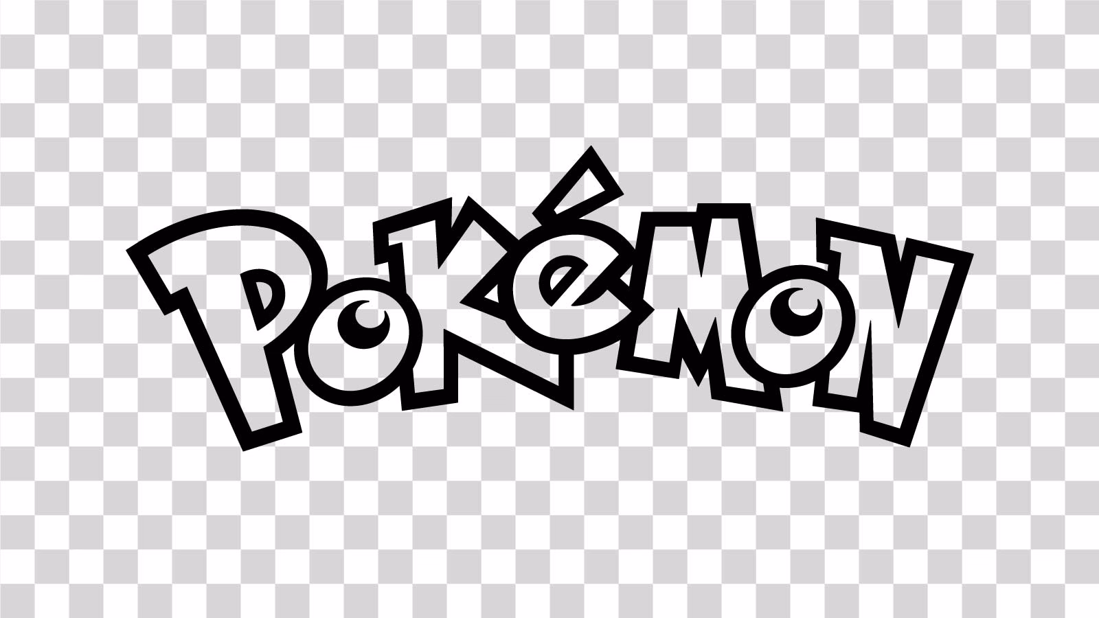 Pokemon Black Logo Transparent PNG