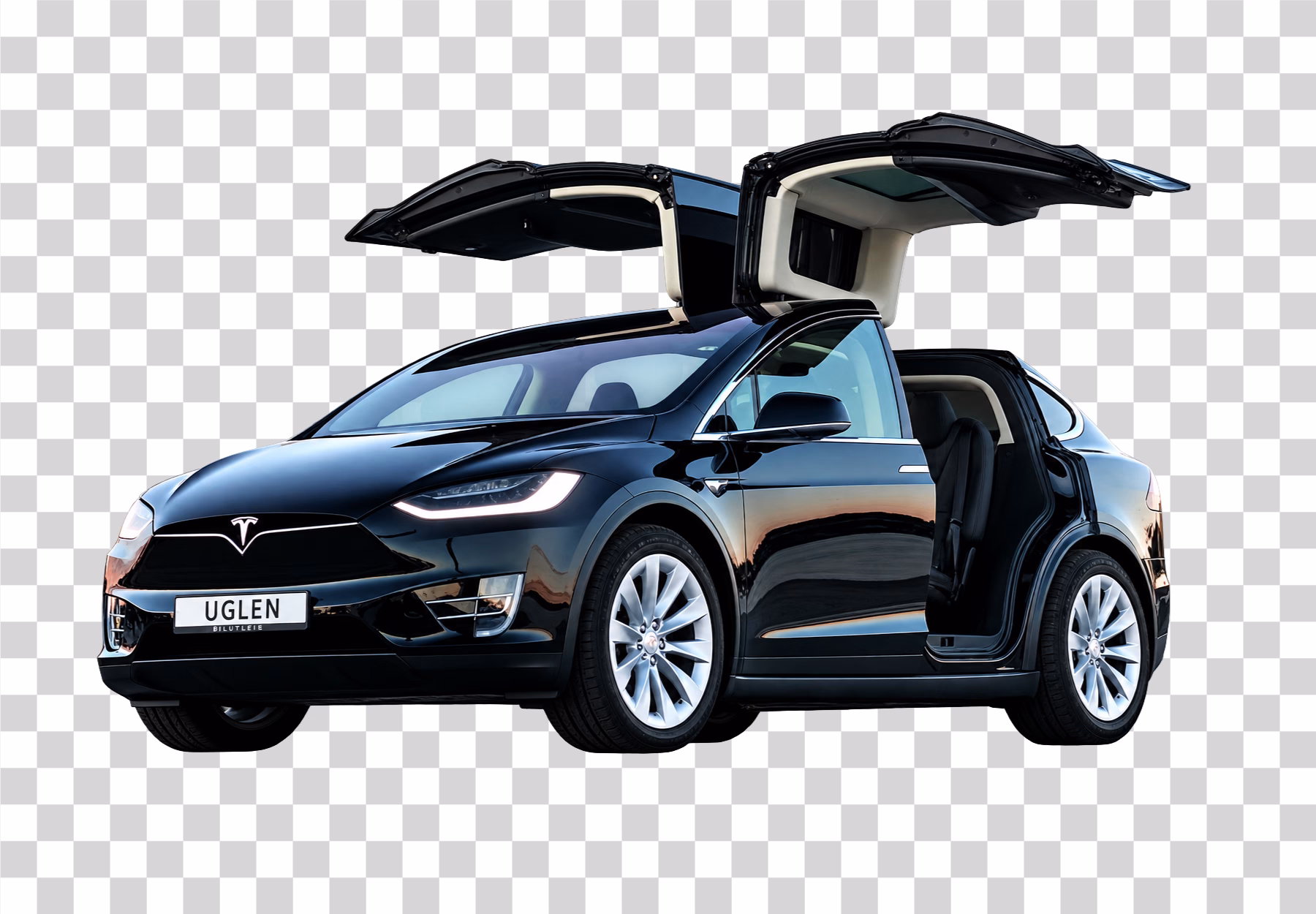 Black Tesla Model X PNG