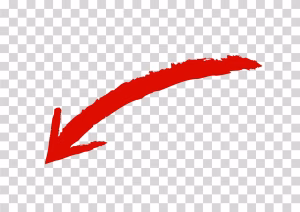Brush Red Arrow, YouTube Thumbnail Graphic, Transparent PNG Image Brush Red Arrow YouTube Thumbnail