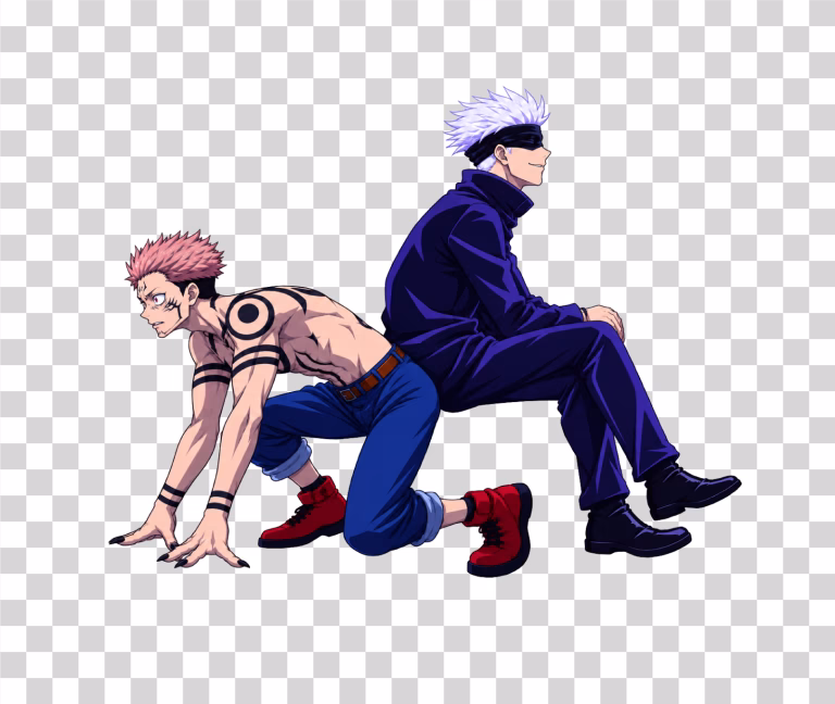 Gojo Sitting on Sukuna