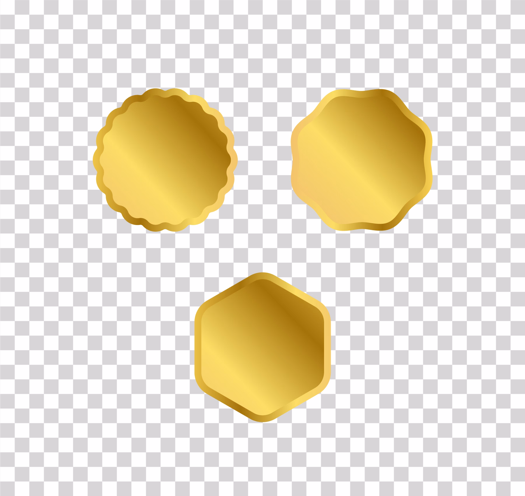 Golden Promotion Sales Badges PNG