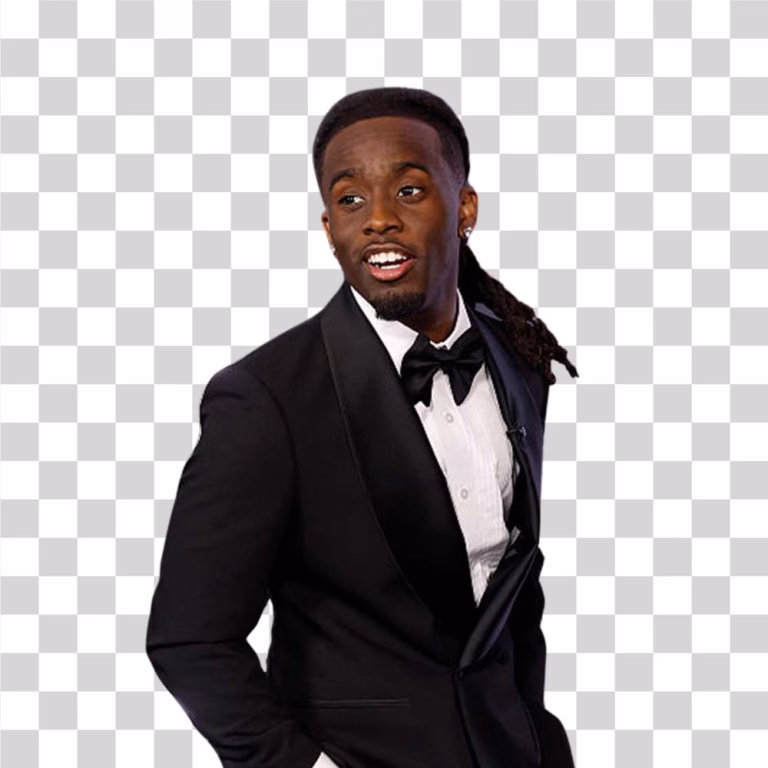 Kai Cenat in Black Suit PNG Image for Download