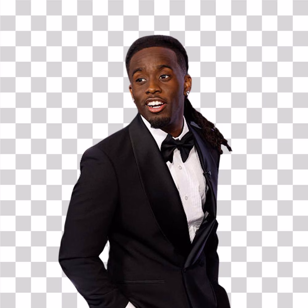 Kai Cenat in Black Suit PNG Image for Download