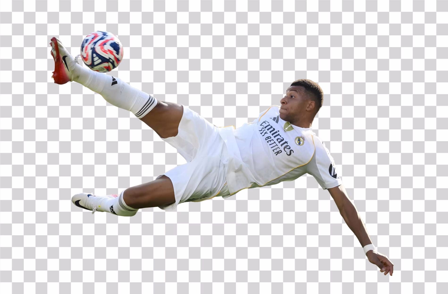 Kylian Mbappe Executing a Scissor Kick