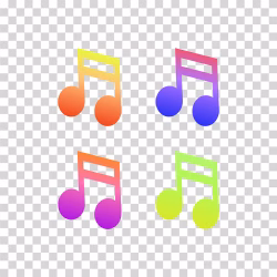 Music Icon in Different Gradient Colors PNG
