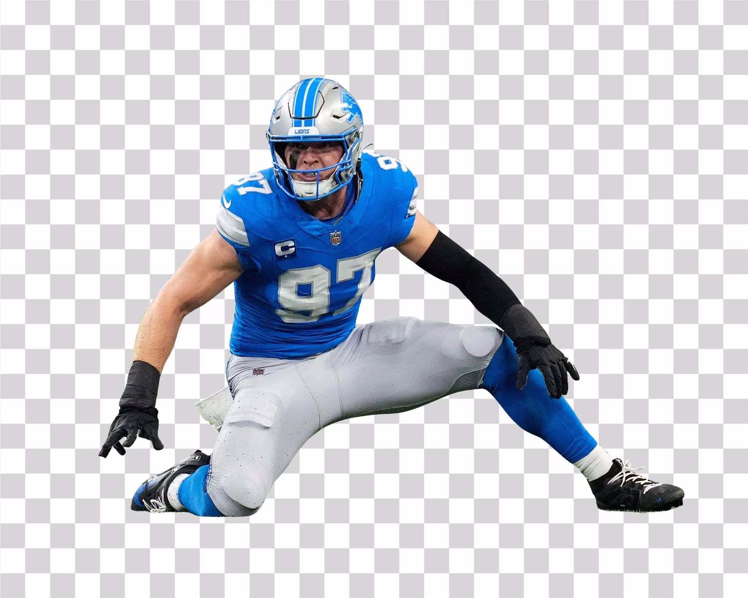 Aidan Hutchinson Detroit Lions PNG