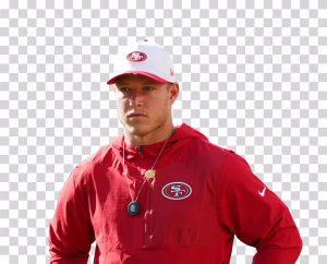 Christian McCaffrey of the San Francisco 49ers PNG Image Christian McCaffrey PNG