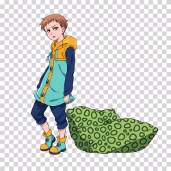 King Harlequin with His Green Pillow
