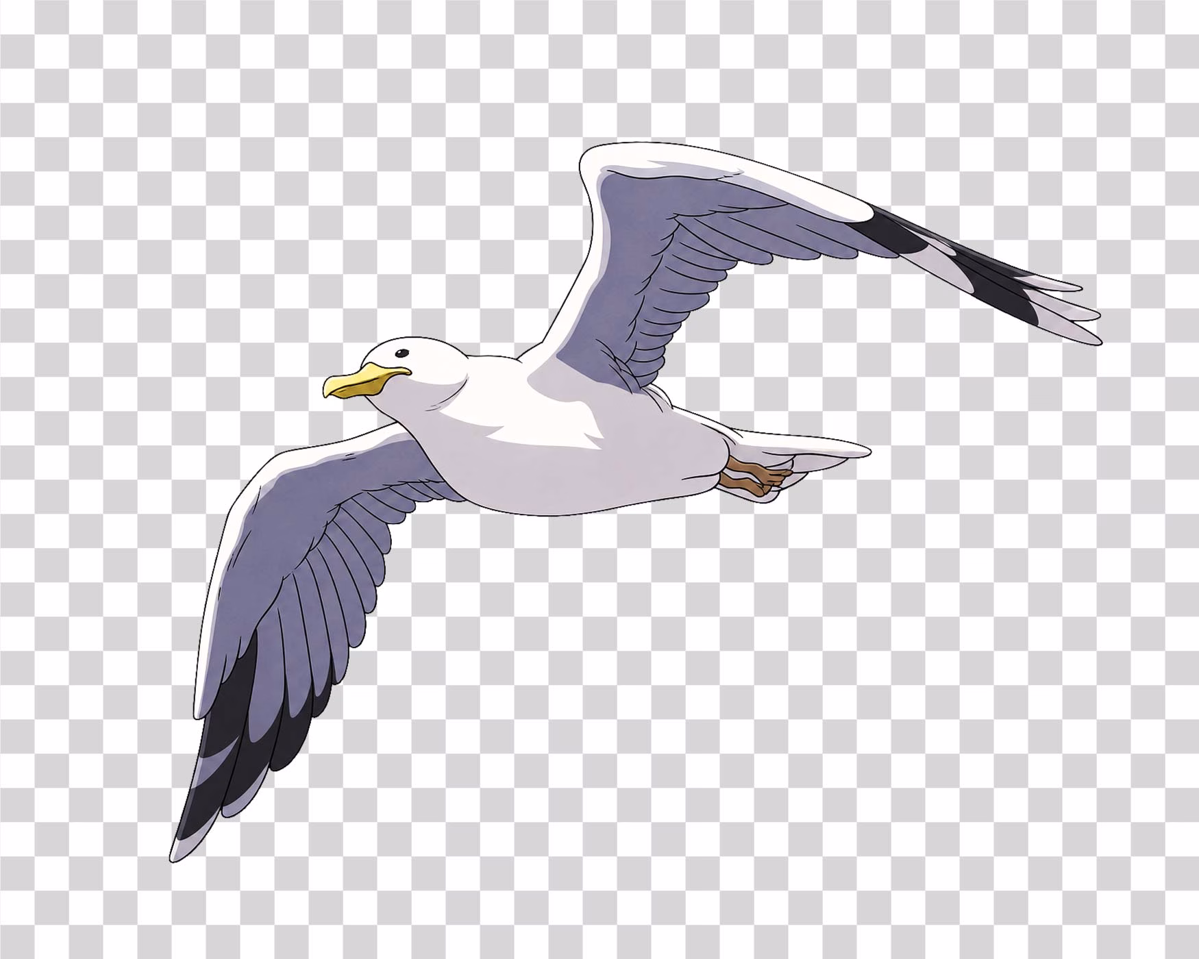 Seagull in Anime Style