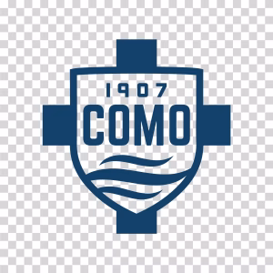 PNG of Como 1907 Logo, Official Italian Football Club Crest Como 1907 Logo