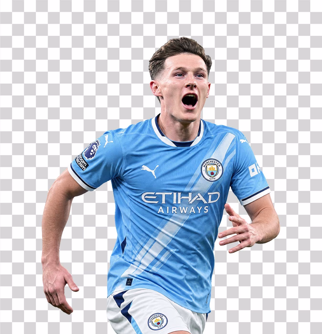 Elliot Anderson in Manchester City Jersey