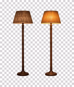 Floor Lamp two cases, unlit and illuminated with a warm glow