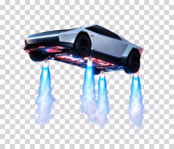 Flying Tesla Roadster PNG