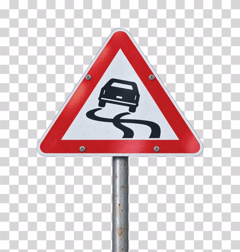 Full Slippery Road Sign