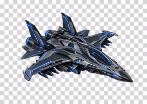 Futuristic War Jet from 2300 PNG Concept