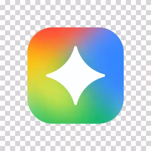 Gemini App Icon Square, Google AI Assistant Symbol in a Rounded Square Design Gemini App Icon Square PNG