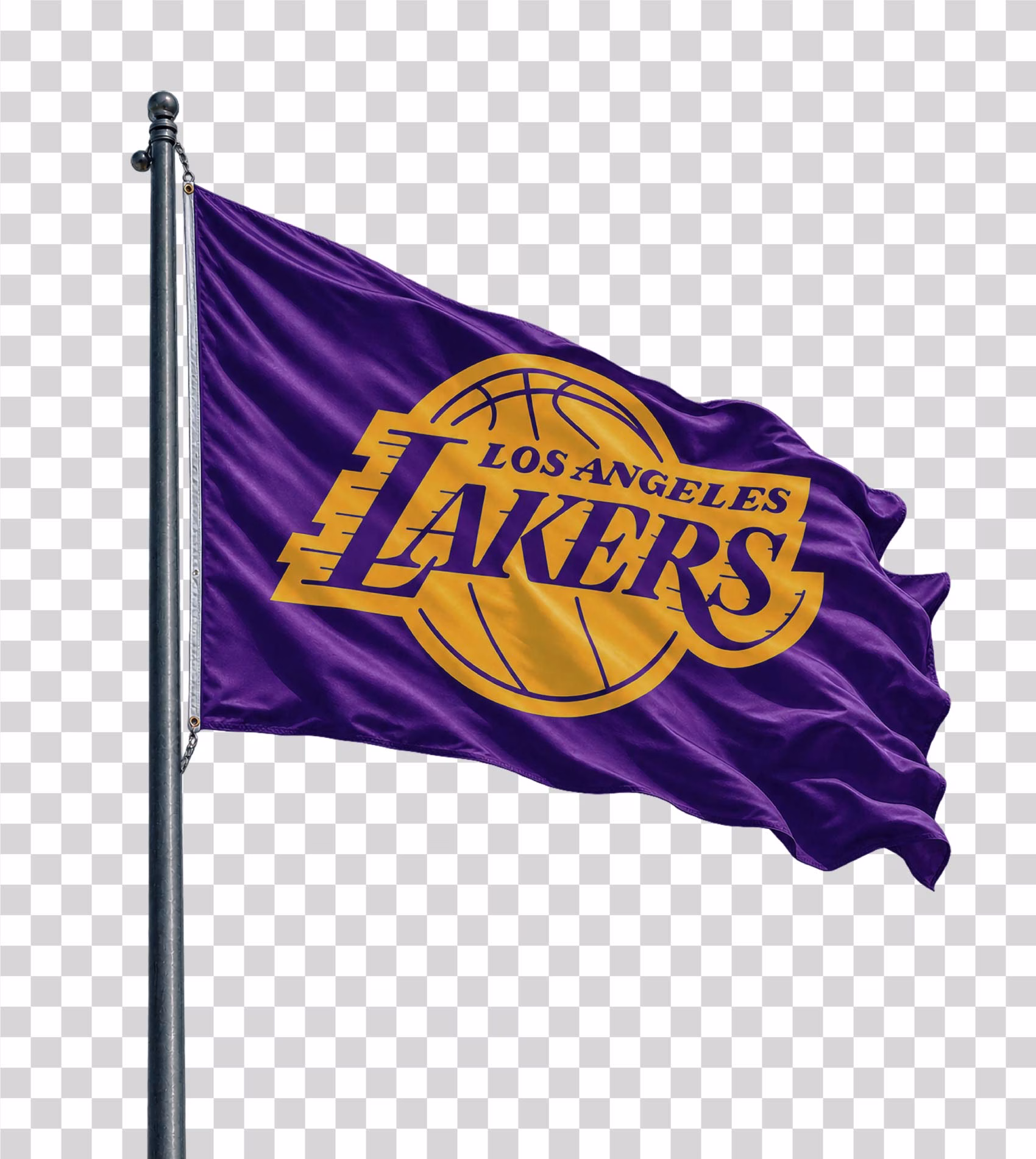 Los Angeles Lakers Flag Waving