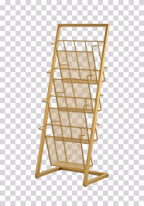 PNG of Magazine Rack, Magazine and Newspaper Storage Organizer Magazine-Rack-png